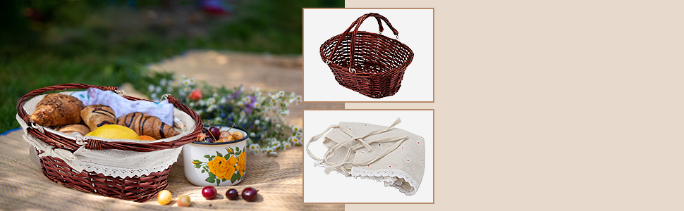 Brown Wicker Gift Empty Basket