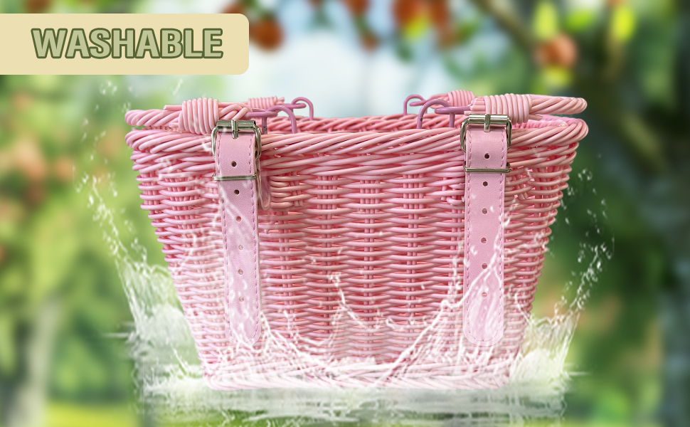 Picnic Basket with Handles Small Woven Wicker for Kid Garden Harvest Rattan