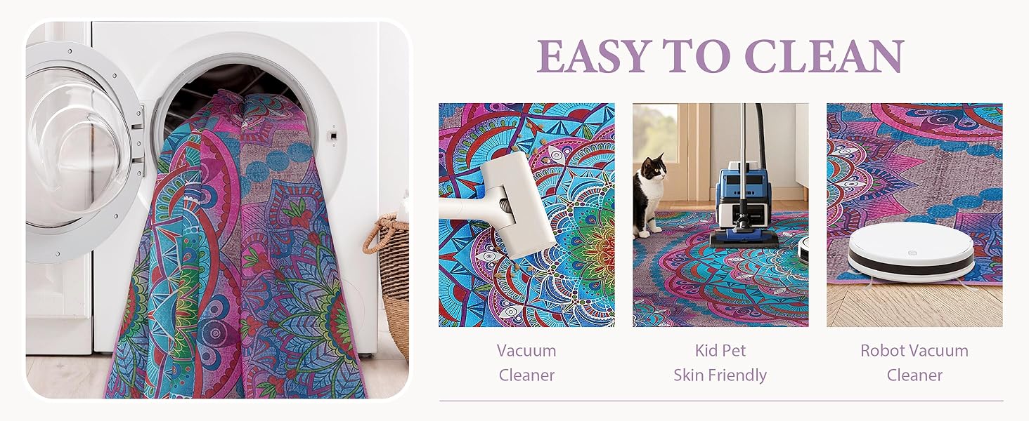 Washable Rug Easy to Clean