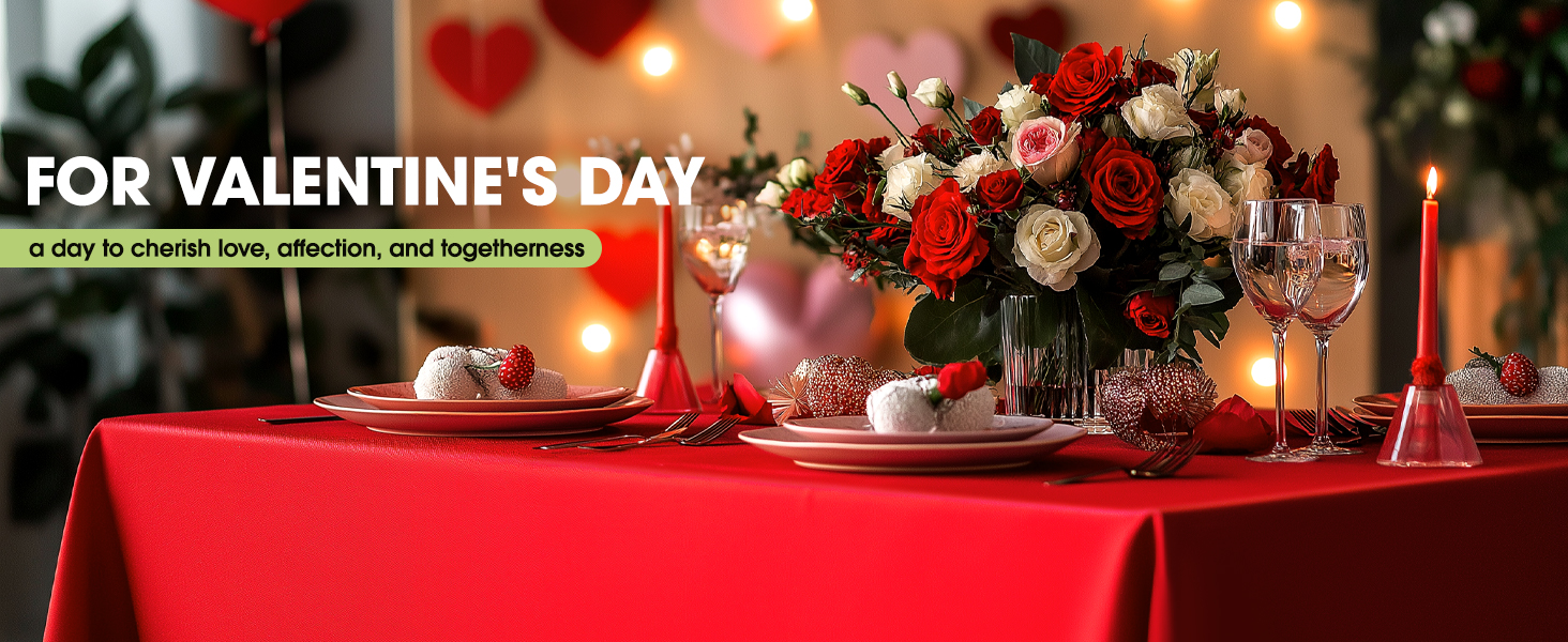red tablecloth