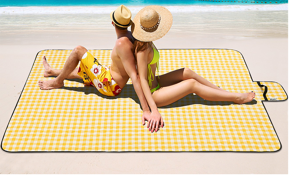 Picnic Blanket Waterproof Sandproof Beach Blanket Lightweight Picnic Mat Washable Blanket