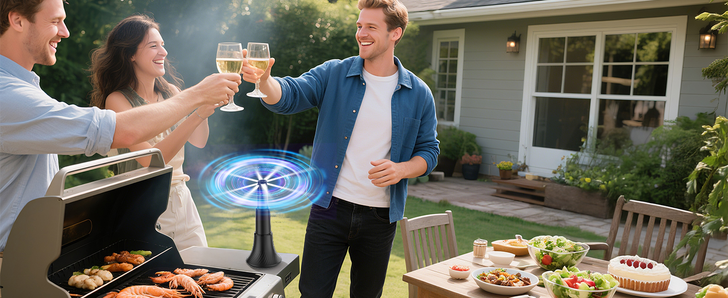 fly fans for outdoor tables