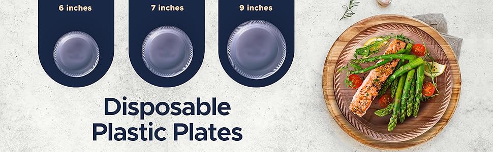 plate disposable heavy duty clear plastic plates