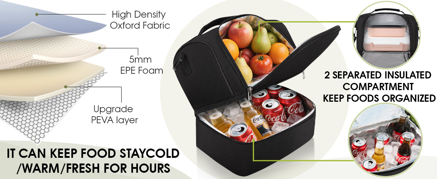 Lunch Box Lunch Bag for Women Men Reusable Insulated Lunch Bag Women Lunch Cooler Tote Bags