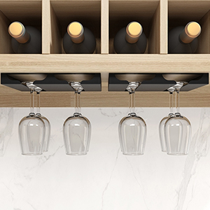 wall mounted wine glass rack