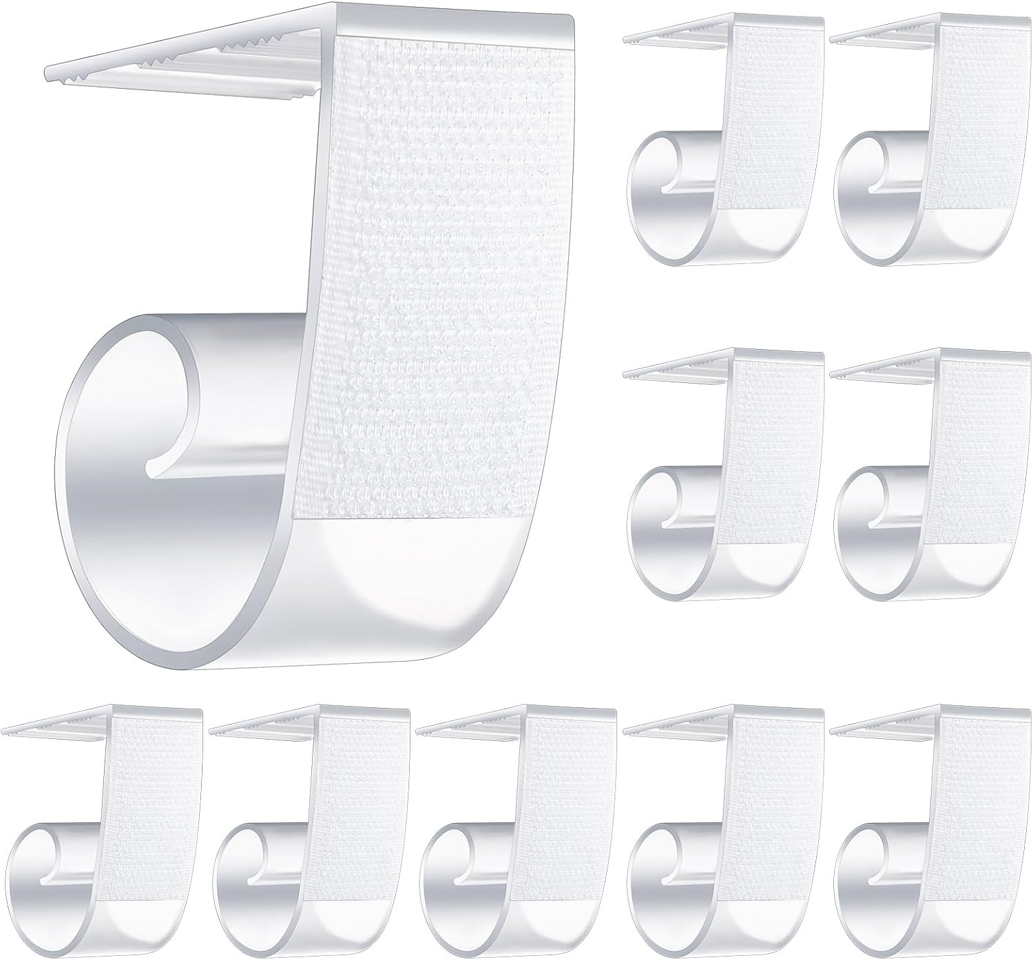 10 PCS Picnic Table Clips for Tablecloth, Plastic Table Skirt Clamps Hook and Loop Tablecloth Holders Fasteners for 1.5-2 Inch Tables, Ideal for Indoor and Outdoor Party Events
