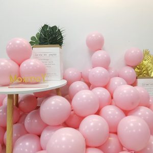 100pcs 10" Party Decoration Pastel color Balloons Macaron Candy Colored Latex Balloons for Birthday Wedding Engagement Anniversary Christmas Festival-Macaron Pink