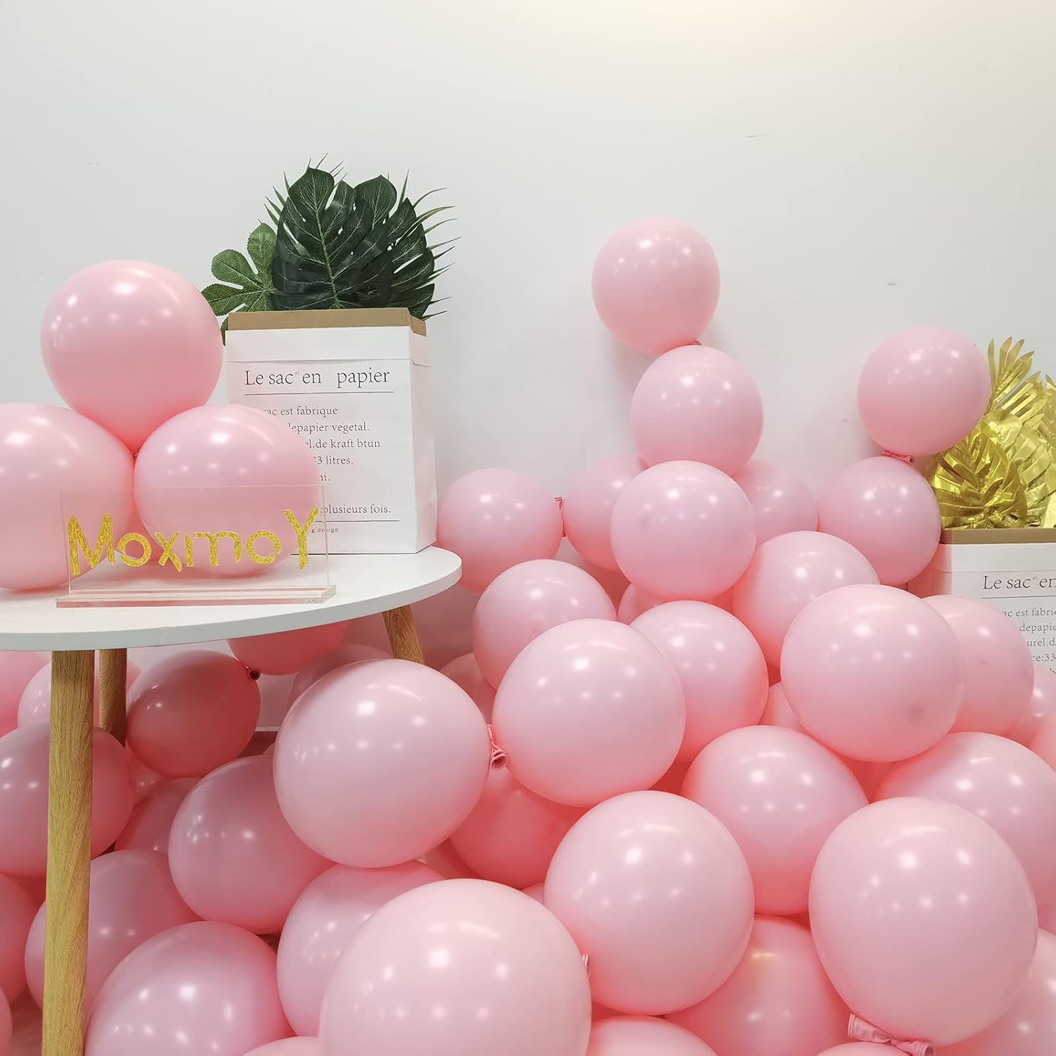 100pcs 10" Party Decoration Pastel color Balloons Macaron Candy Colored Latex Balloons for Birthday Wedding Engagement Anniversary Christmas Festival-Macaron Pink