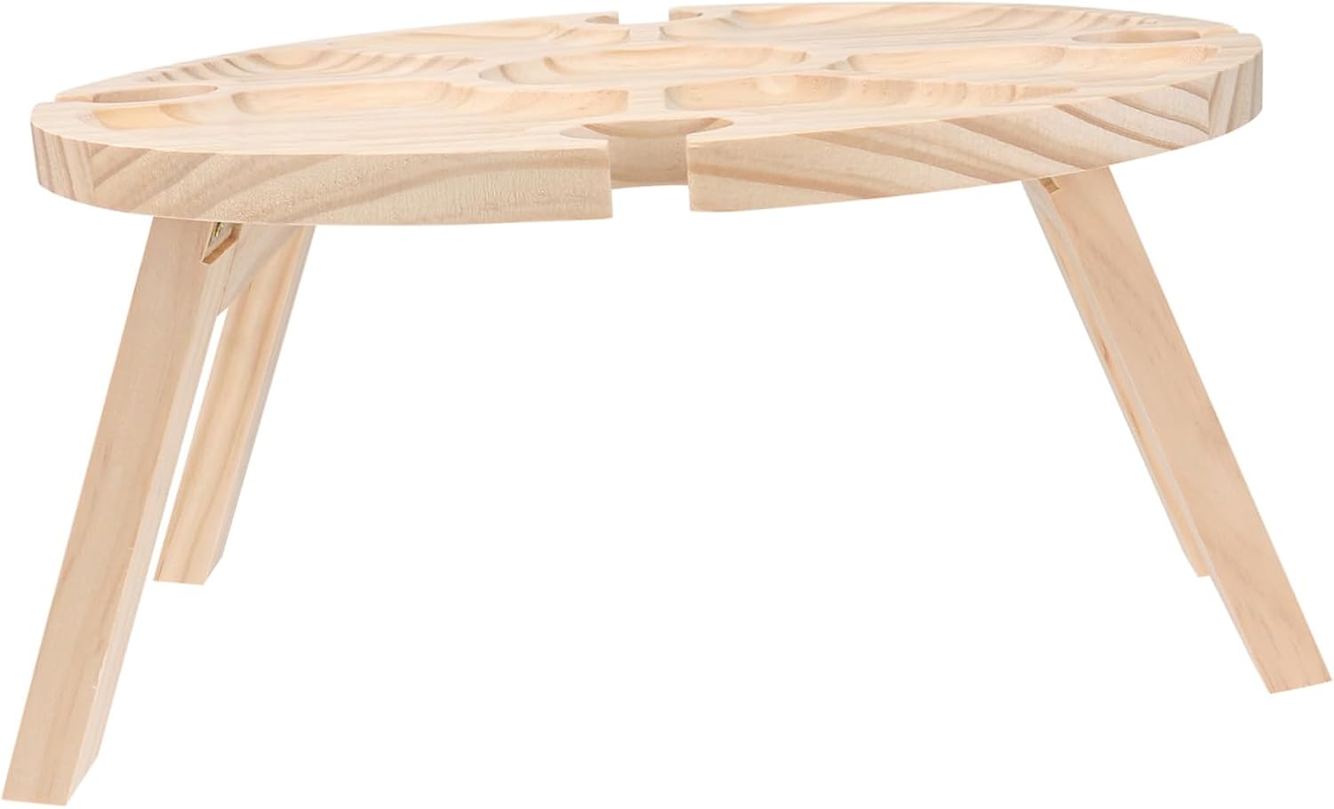 1Pc Portable Folding Wine Table Outdoor Collapsible Picnic Table Khaki for Parties Snacks and Beach Gatherings for Wine Lovers and Outdoor Dining Experiences