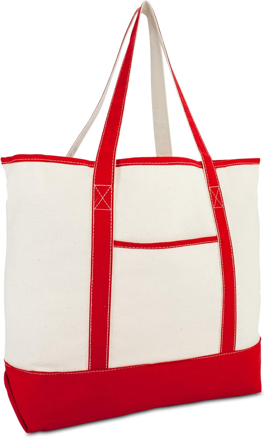 22" Open Top Heavy Duty Deluxe Tote Bag with Outer Pocket