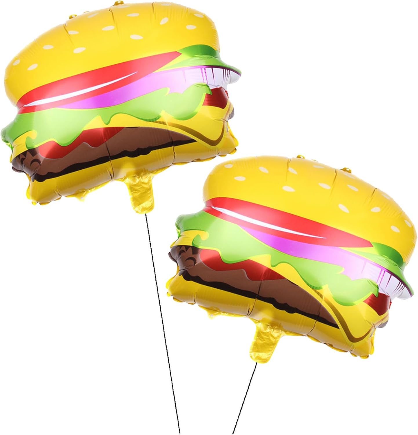 2Pcs Hamburger Balloons Foil Aluminum Food Balloon Food Themed Party Suppliers Baby Shower Birthday Party Decorations