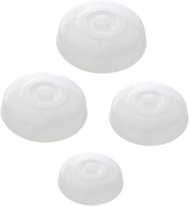 4Pcs Food Protective Cover and Microwave Meal Covers for Bbq Picnics and Camping and Easy to Use for Burgers Salads and More