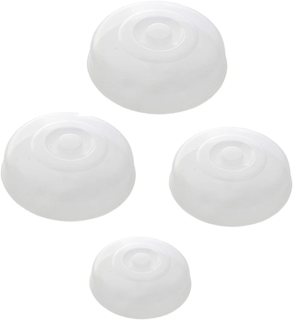 4Pcs Food Protective Cover and Microwave Meal Covers for Bbq Picnics and Camping and Easy to Use for Burgers Salads and More