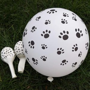 50 Pcs 12 inch Dog Paw Balloons, Printed Cute Paw Latex Balloons for Birthday Party Animals Puppy Dog Theme Party Baby Shower Decorations Supplies