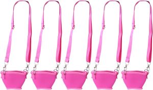 5PCS Adjustable Wine Glass Lanyards Insulator Holder Necklace Neoprenes Sleeve With Neck Strap For Wine Festival Party