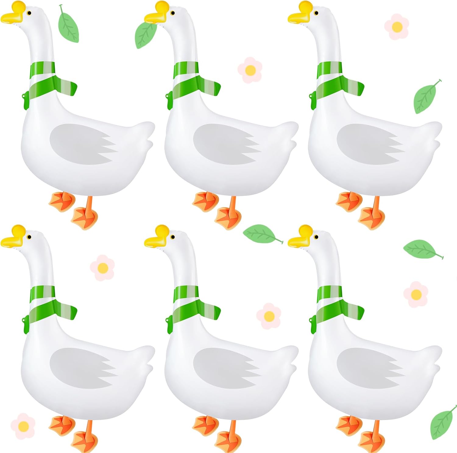 6 Pcs 34. 7x21. 7 in One Silly Goose Balloons Large Cute Walking Silly Goose Balloons Birthday Party Decorations Animal Themed Farm Outdoor Party Favor Photo Props Fun Supplies