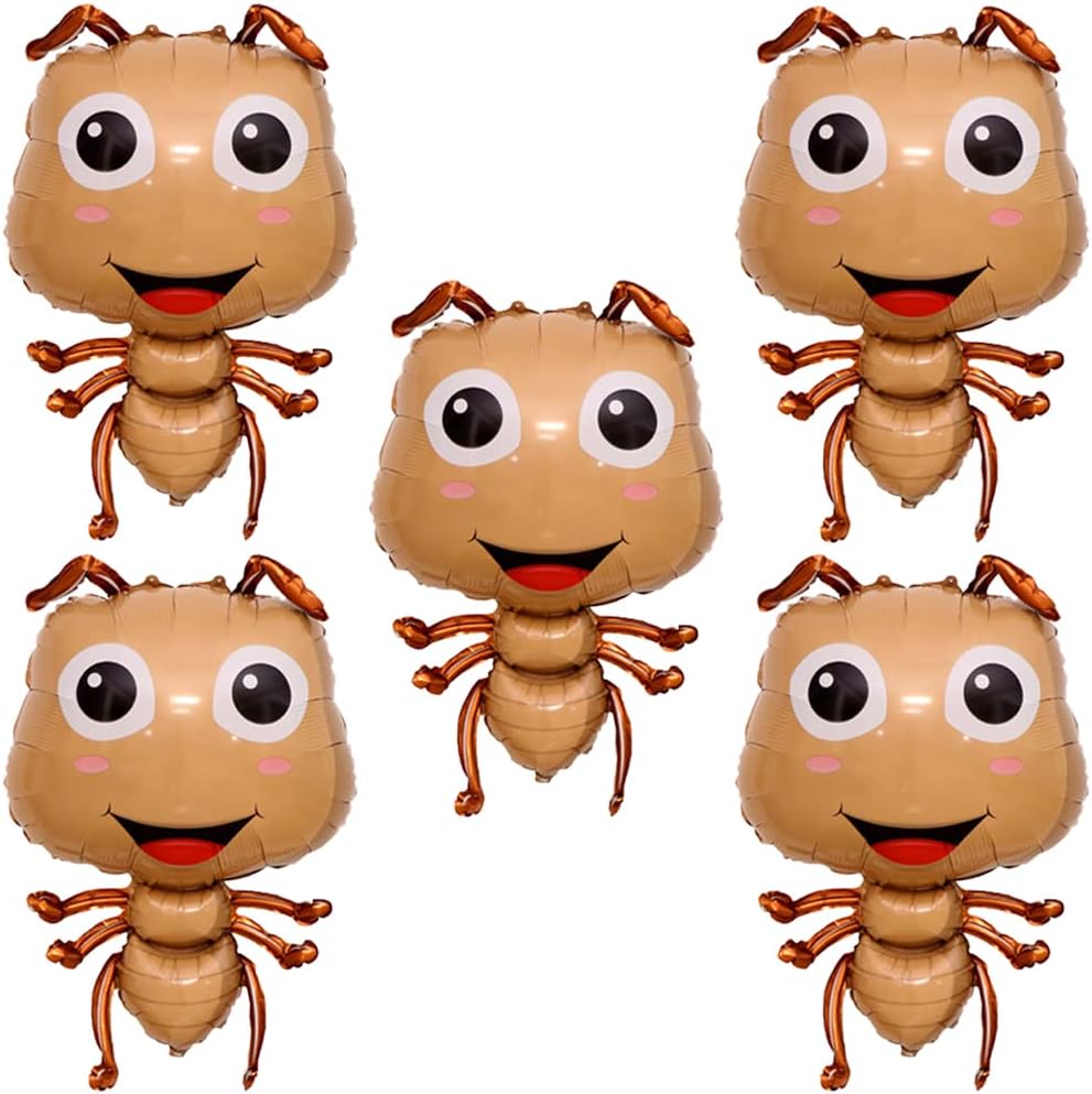 Ant Balloon Ant Foil Mylar Balloons for Baby Shower Kids Boys Garden Insect Animals Theme Birthday Party Supplies Decorations 32 inch 5PCS