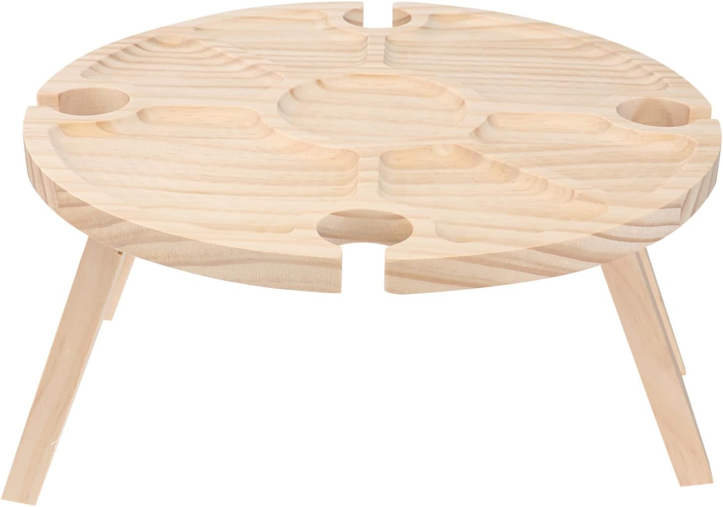 BESPORTBLE 1Pc Collapsible Outdoor Picnic Table Khaki Wine Rack for Camping Beach and Backyard Gatherings Present for Wine Lovers