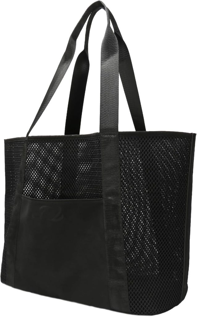 Beach Bags for Women, Large Mesh Beach Tote Bag Waterproof Sandproof Pool Bag for Family Vacation Cruise Essentials 2025