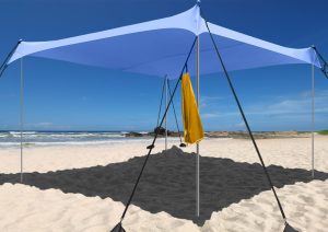 Beach Shade Windproof Design, Sun Shelter UPF50+ Portable Family Canopy Tent with 8 Sandbag Anchors 10x10 FT 4 Poles Pop Up Outdoor Shelter for Beach, Camping, Fishing, Backyard and Picnics