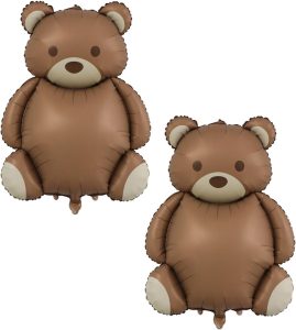 Bear Balloons Large Brown Bear Foil Balloons Baby Show Birthday Party Decoration 2 Pieces
