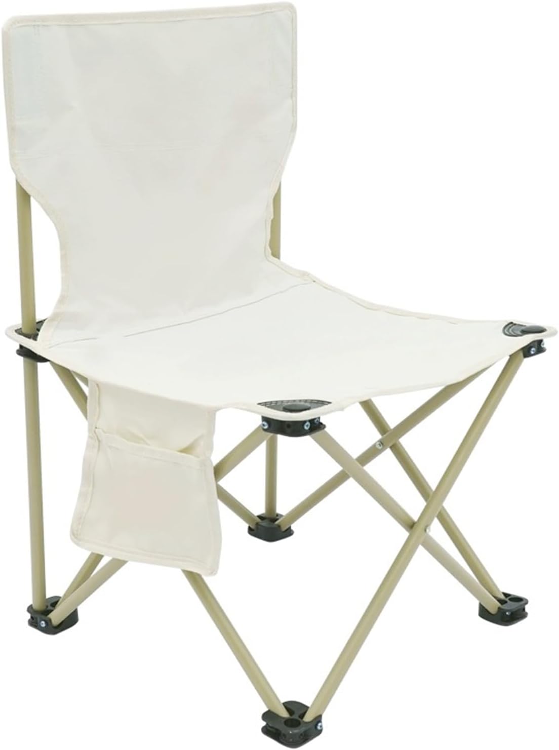 Camping Chairs Suitable for Teenagers，Ultralight Folding Camping Chair，Rich Pockets，Outdoor Camping, Beach, Fishing, Picnic, Lawn, Concert, Hiking Foldable Camping Chair, White