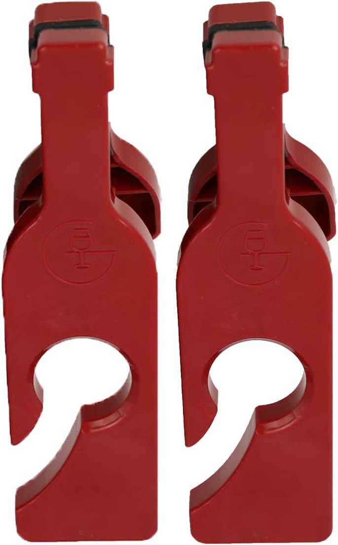 Cheers! Stemmed Wine Glass Holder for Adirondack & Camping Chairs, Picnic Tables, & Patio Railings (2-Pack)