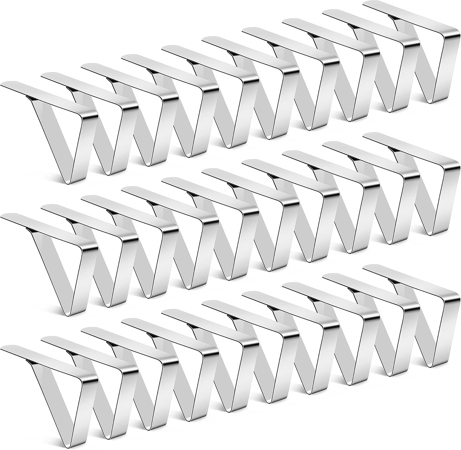 Childom 30 Pcs Tablecloth Clips,Picnic Table Clips,Stainless Steel Tablecloth Clips Ideal Table Cloth Cover Clamps for Home Outdoor Tables,Kitchen,Restaurant,Weddings,Picnic,Patio,Birthday Party