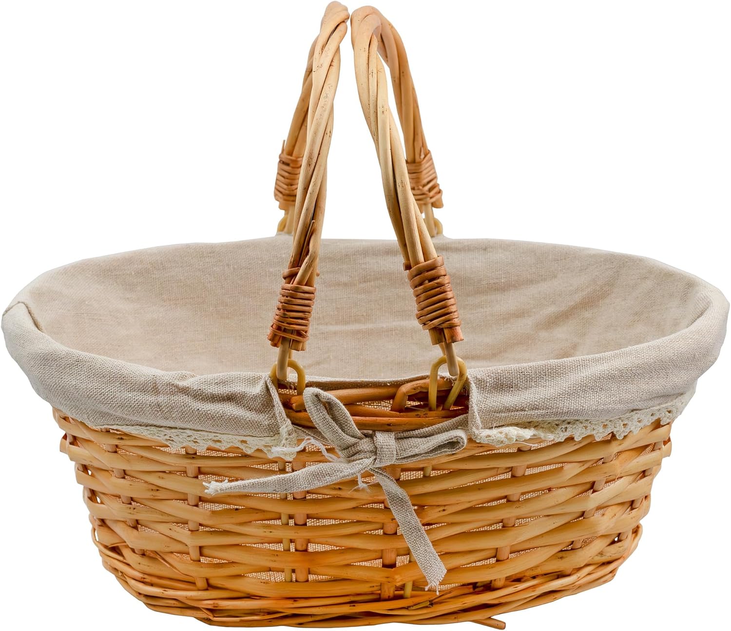 Cornucopia Brands Wicker Basket w/Handles (Natural Color), for Easter, Picnics, Gifts, Home Decor and More, 13 x 10 x 6 Inches