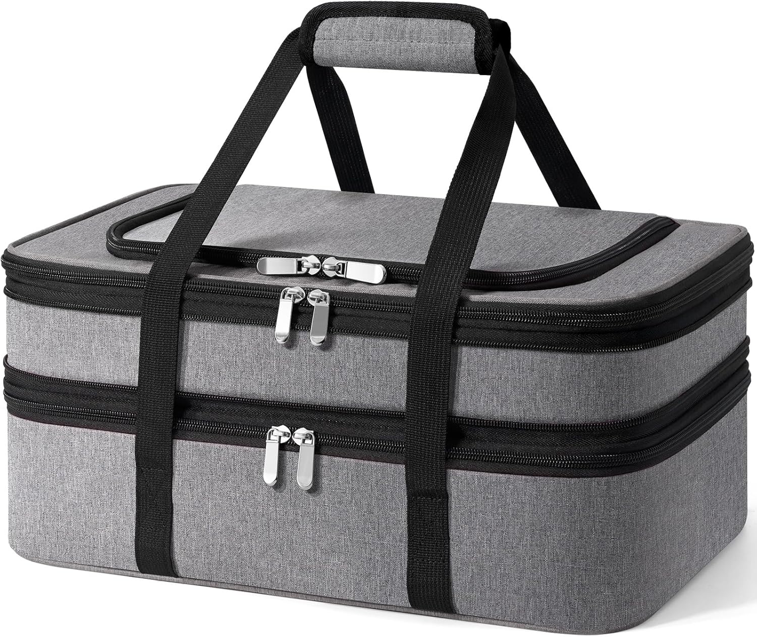 Double Insulated Casserole Carrier - Portable Casserole Carrier for Hot or Cold Food Lunch Tote Warmer or Cooler Bag, for Parties Picnic, Fits 9" x 13" Baking Dish