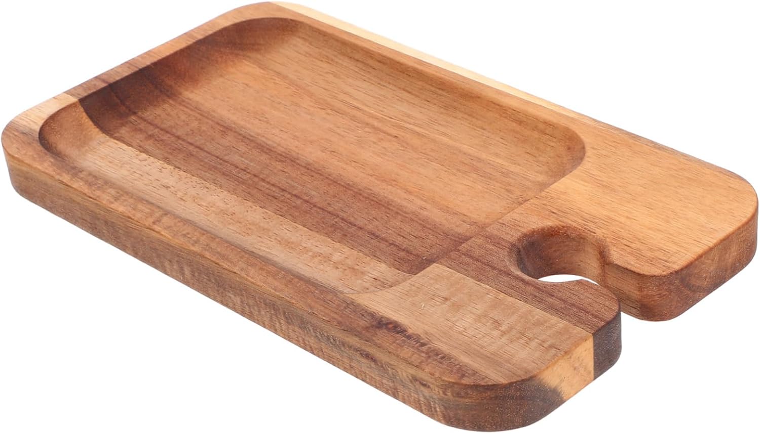 ERINGOGO Charcuterie Board with Wine Glass Holder Serving Tray for Picnics Food and Breakfast Portable and Versatile Appetizer Plate for Weddings and Parties