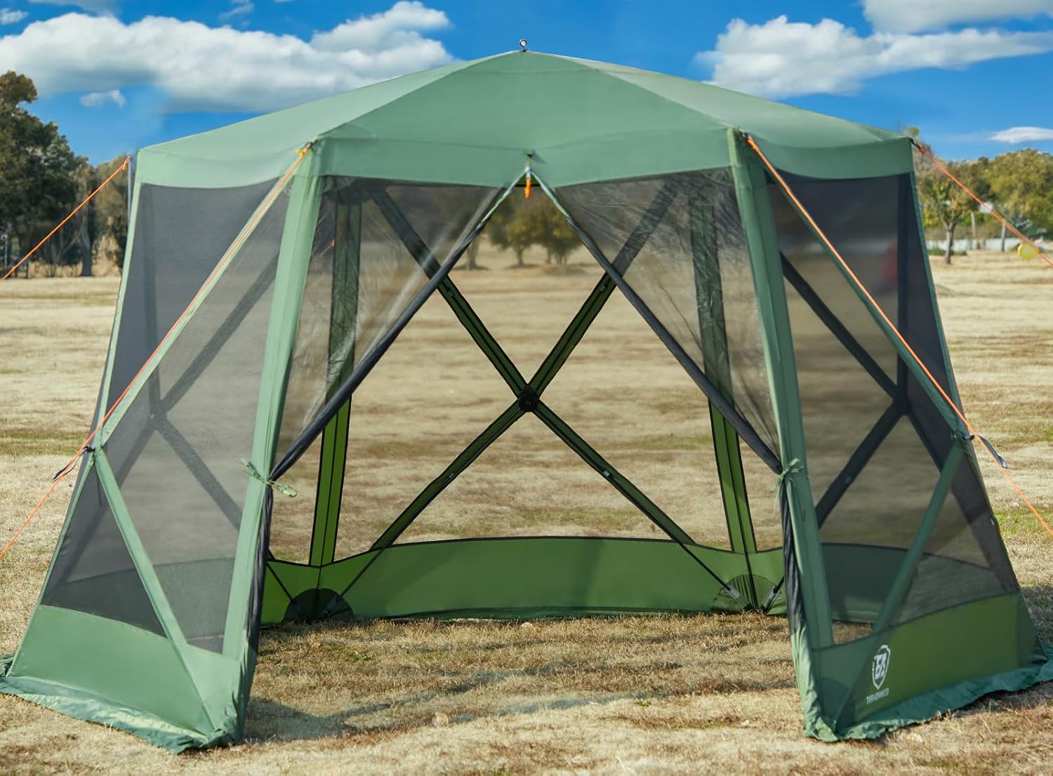 EVER ADVANCED Pop up Screen House Tent for Camping 11.5 x 9.8 ft, Instant Screened Gazebo Canopy with Netting, Portable Shelter Enclosure for Outdoor, Backyard
