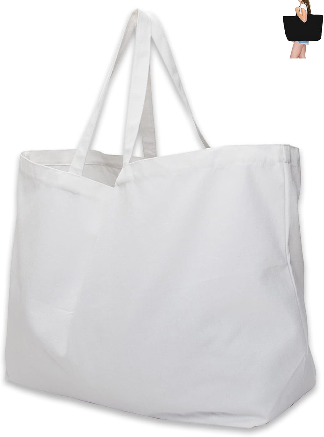 Extra Large Canvas Tote Bag - Big Largest Reusable Grocery