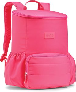 Fit & Fresh Insulated Backpack Soft Cooler – Leak-Resistant Beach & Travel Bag for Women, 24 Can Capacity Picnic & Cooler Bag