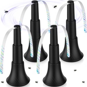 Fly Fans for Tables, Portable Fly Repellent Food Table Fans to Keep Flies Away by Soft Blades for Indoor Outdoor for Picnic, Camping, Party, Kitchen, and BBQ (4 Pack)