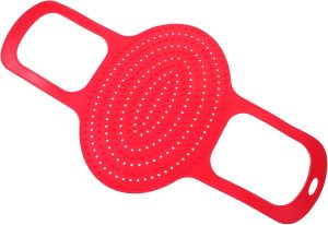 GALPADA Silicone Bbq Chicken Basket with Non Stick Pad Secure Handle Versatile Grilling Tool for Home Cooking Outdoor Picnics and Family Barbecues for Turkey Heavy Roasts