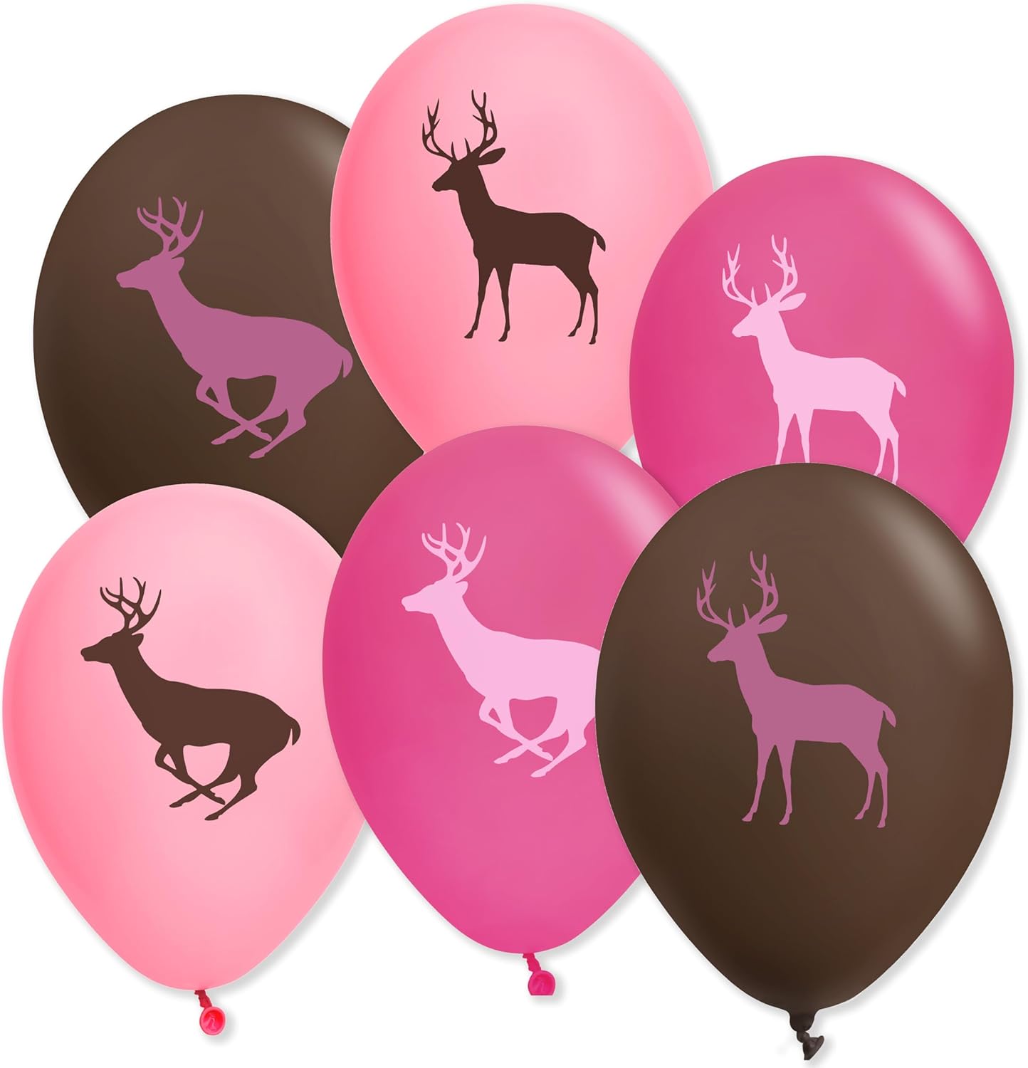 Havercamp Pink Camo Party Balloons | 6 Count - 12" Each | Great for Bridal Themed Events, Bachelorette Party, Mother's Day, Baby Shower, Family Picnic, Outdoor Occasion