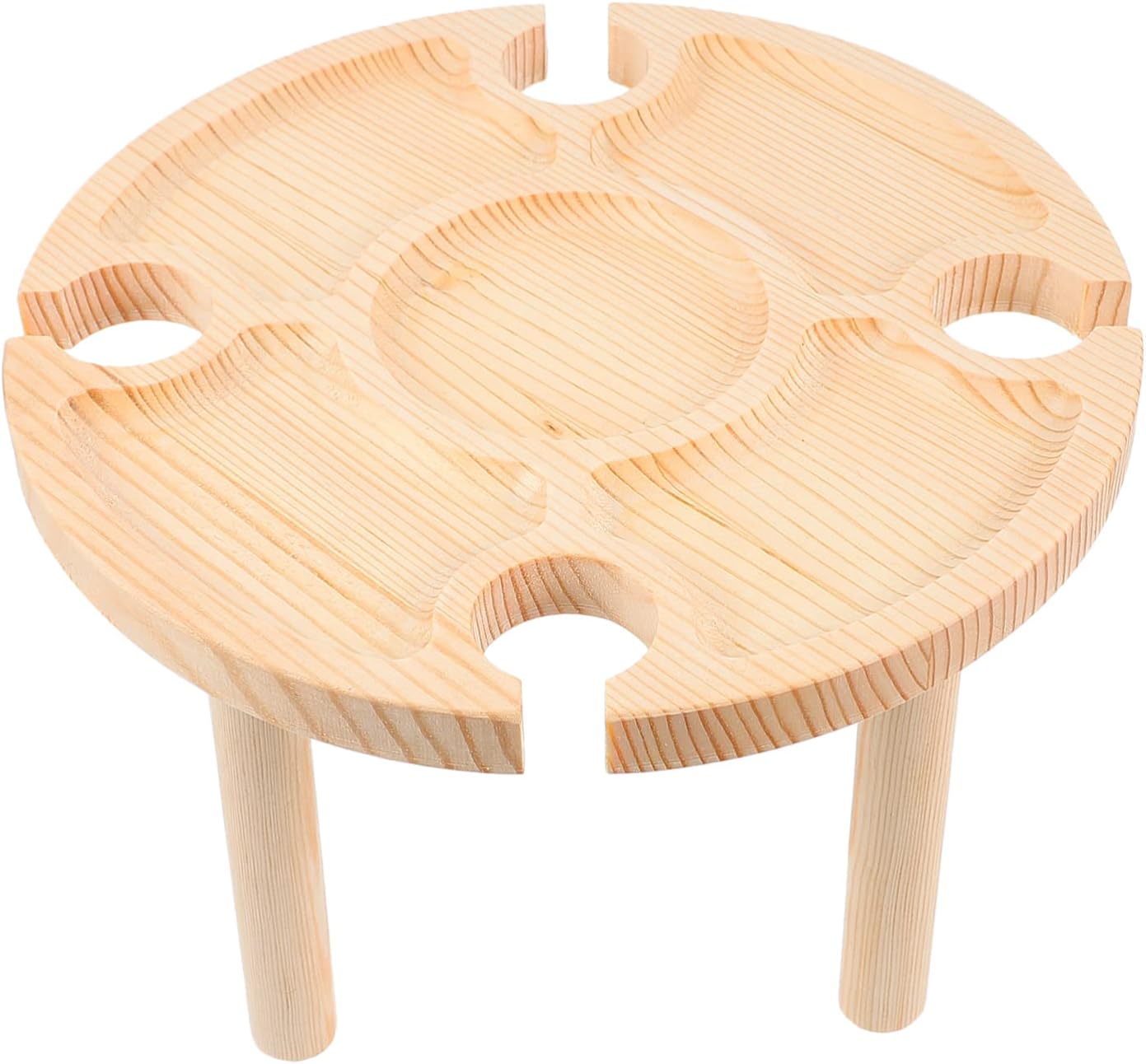 Hemoton 1Pc Outdoor Wine Table Portable Snack Table for Picnics and Gatherings Stable Legs for Grass Ground Holds Wine Bottles Glasses Desserts for Beach Camping
