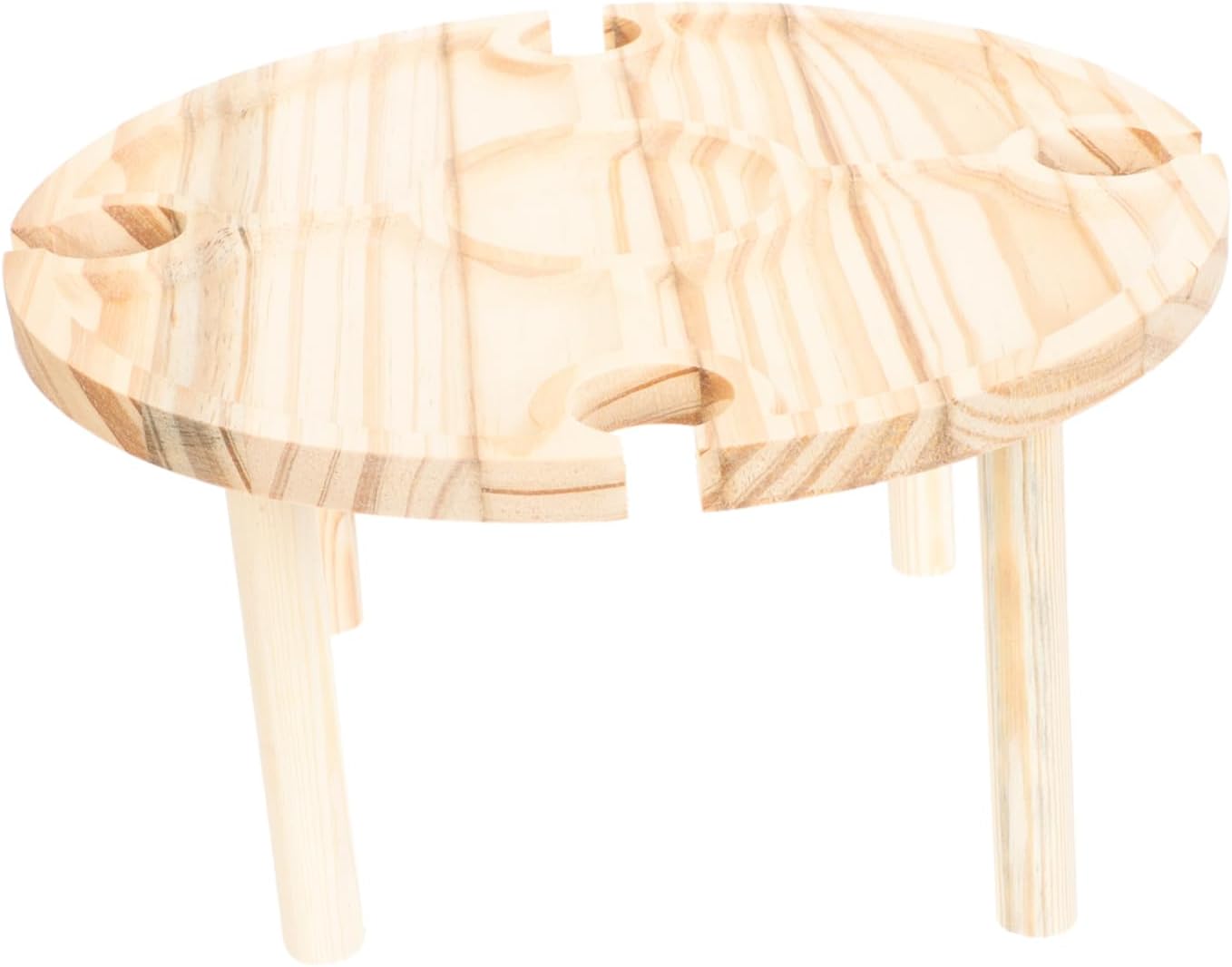 Hemoton Portable Wooden Picnic Table for Outdoor Wine Fruit Storage Multi Functional Dining Table for Beach Camping Patio Stable Design with Ample Storage Space