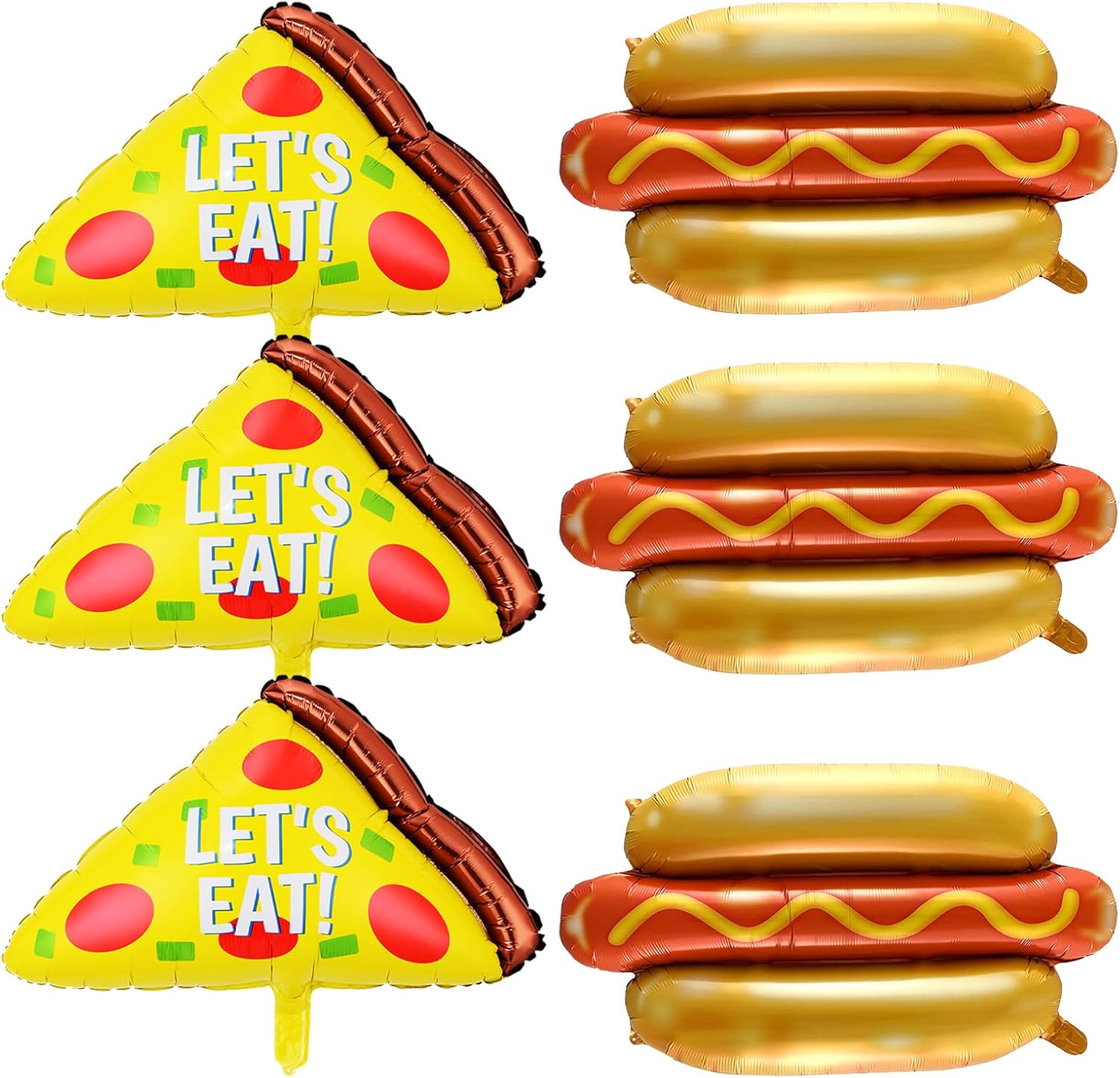 Hot Dog Balloon Hamburger Balloons Aluminum Mylar Foil Burger Party Balloons Hot Dog Party Decorations Hot Dog Aecorations for Kids Birthday BBQ Picnic Snacks Party