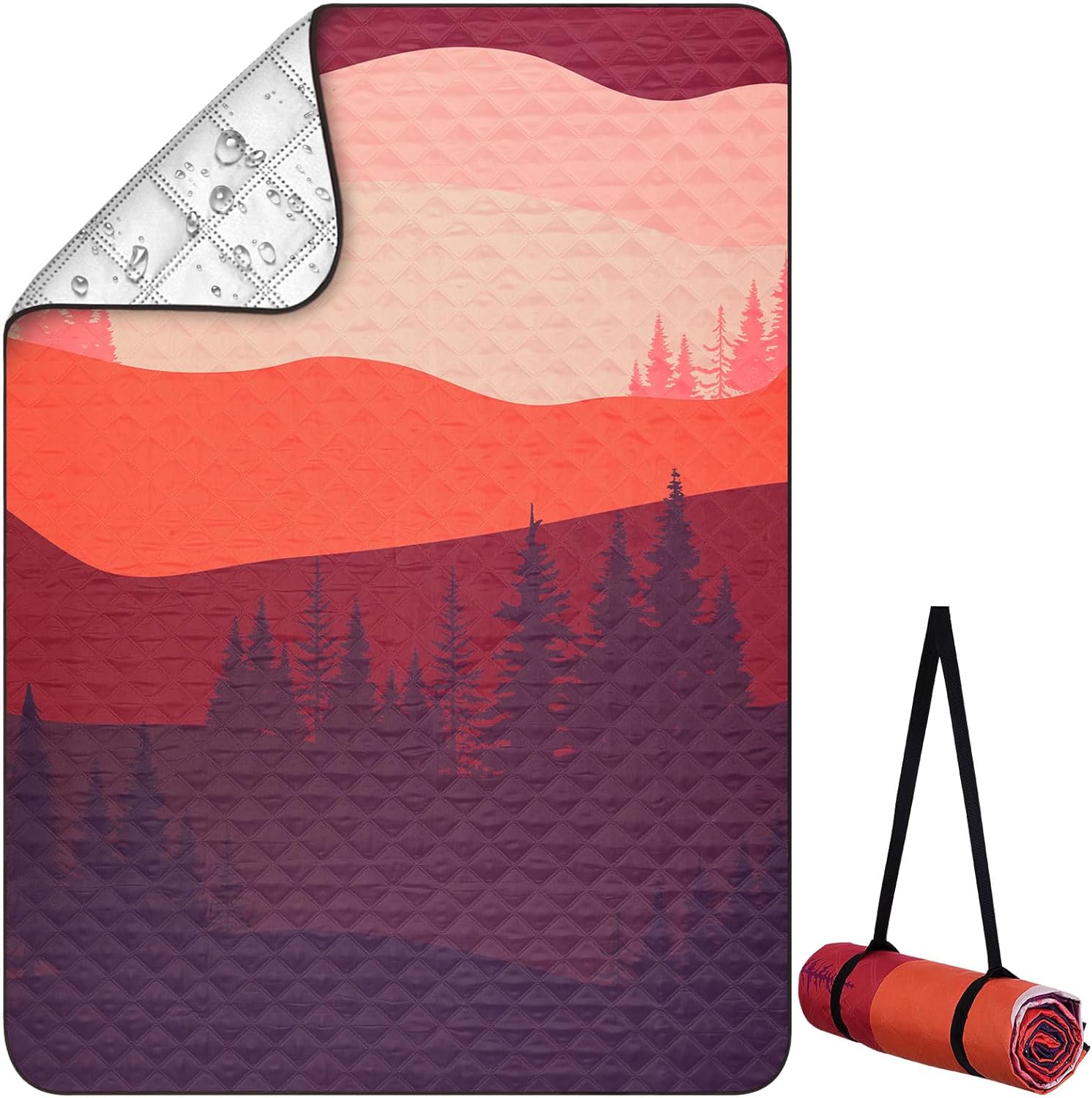 ICOSY Picnic Blankets Beach Blanket, Waterproof Outdoor Blanket Sandproof Picnic Camping Mat Camping Essentials 78" x 59"