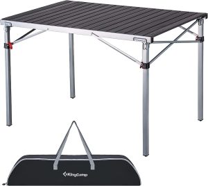 KingCamp Aluminum Folding Camp Table - Lightweight, Portable, Roll Up for Outdoor Camping, Picnic, Barbecue