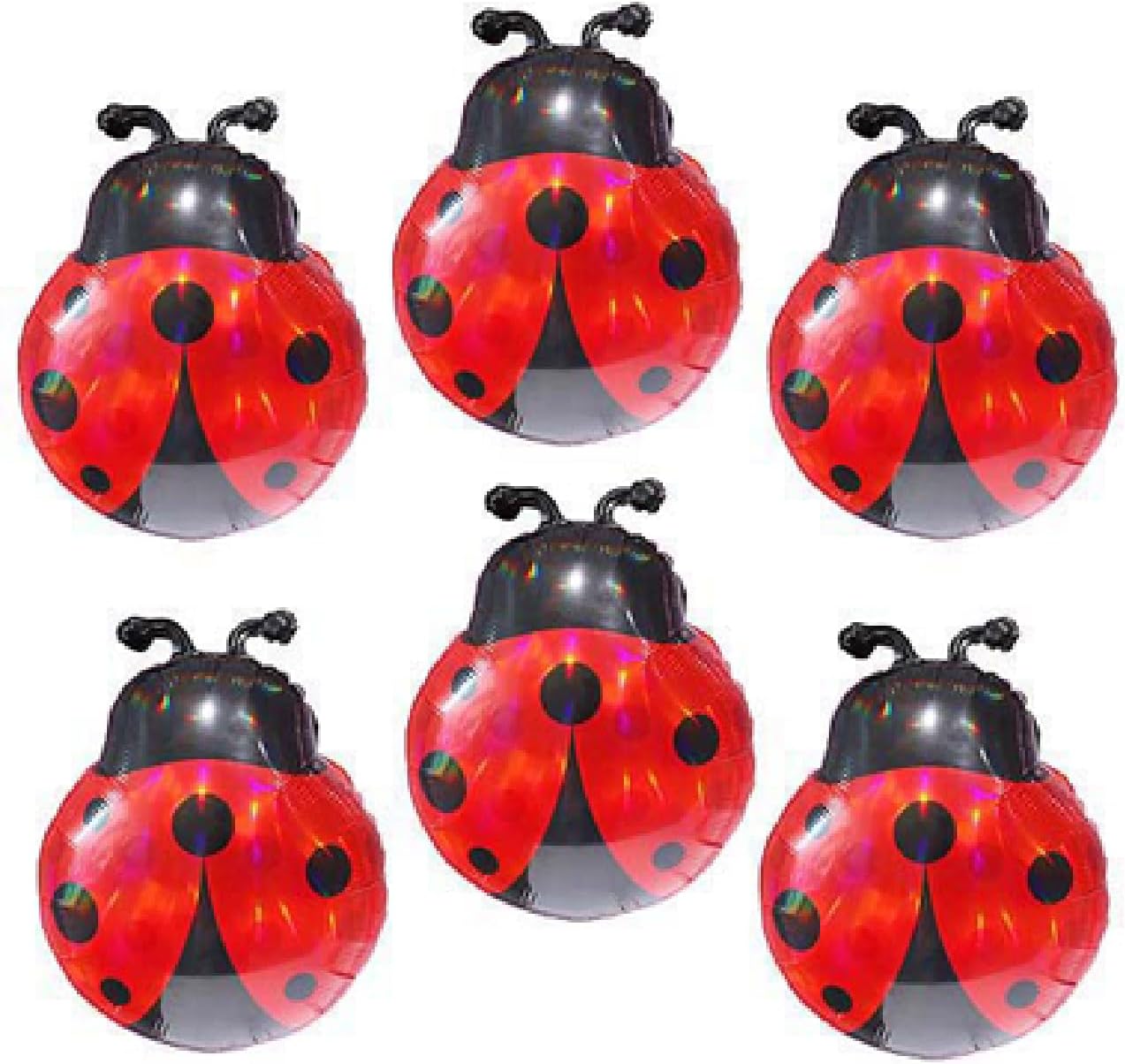 Ladybug Foil Balloon Set – 6-Pack Cute Ladybug Balloons | Perfect for Ladybug Girl Birthday，Garden Party, Baby Shower, Spring Picnic, Birthday Decorations for Kids