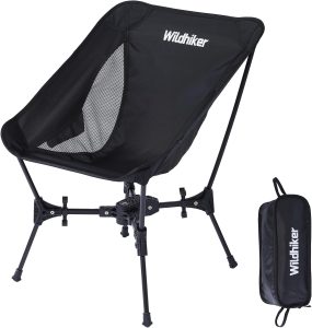 Lightweight Compact Camping Chair with Storage Bag and Large Capacity,Ultralight Backpacking Chair for Outdoor,Camping,Beach,Hiking,Travel,Festival and Picnic,Black-X Frame