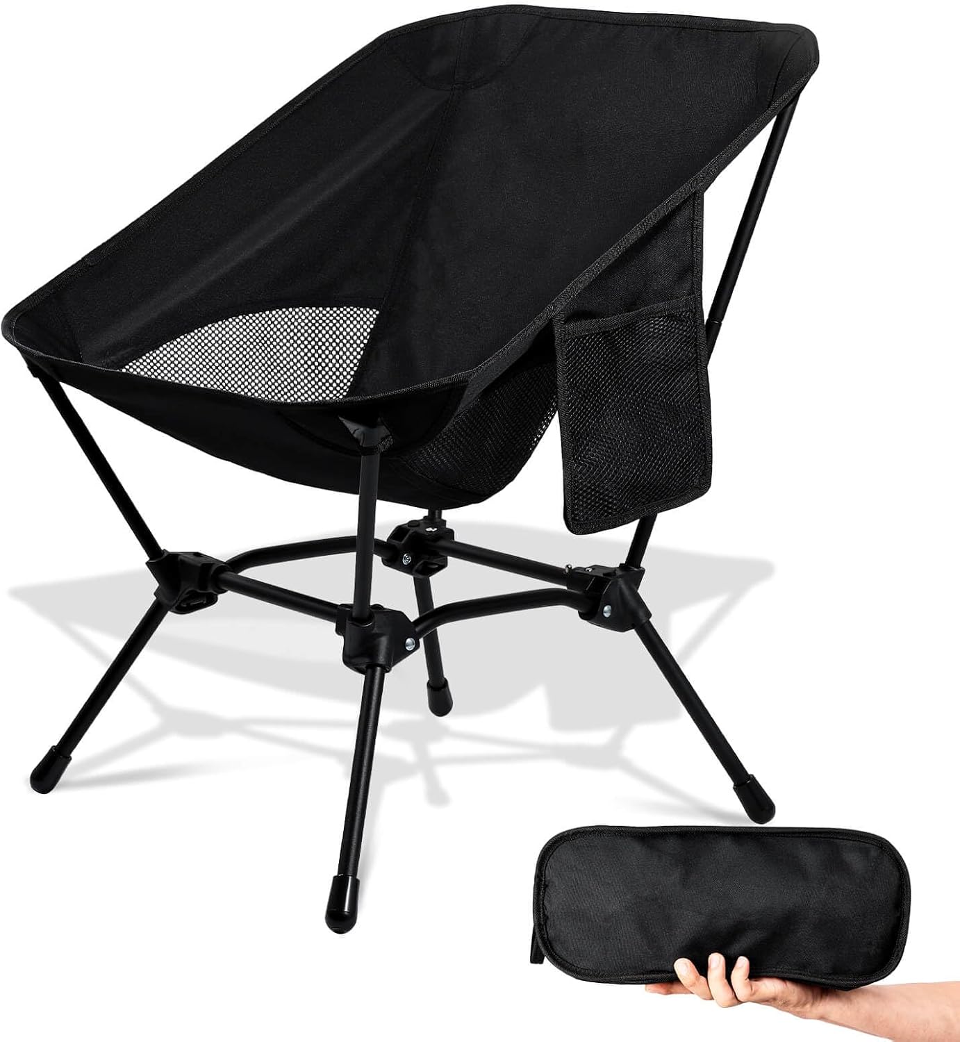 Lightweight Folding Camping Chairs for Outside - Fathers Gifts for Dad Stable Portable Backpacking Chair Compact Camp Chair for Outdoor Camp, Adults, Festival, Travel, Beach, Lawn, Hiking & Picnic