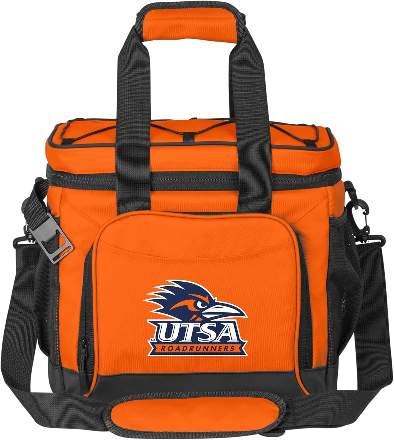 Logo Brands NCAA Flex 24-Can Cooler - Heat-Sealed Leak-Proof Lining, Built-in Bottle Opener, Adjustable Shoulder Strap- Great for Tailgates & Picnics