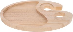MAGICLULU Serving Tray with Wine Glass Holder Compact and Versatile Appetizer Plate for Outdoor Gatherings Picnics and Parties for Serving Fruit Snacks and Drinks