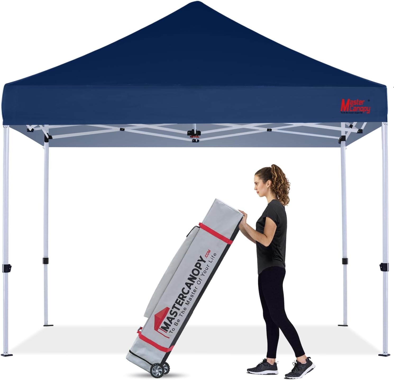 MASTERCANOPY Pop Up Canopy Tent Commercial Grade 10x10 Instant Shelter (Navy Blue)