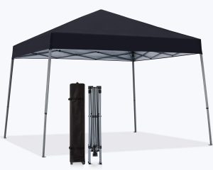 MASTERCANOPY Portable Pop Up Canopy Tent with Large Base(10x10,Black)