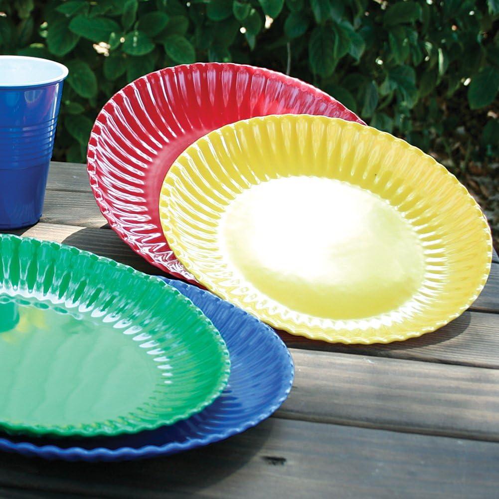 Melamine Colorful Reusable Picnic Plate (Set of 4)